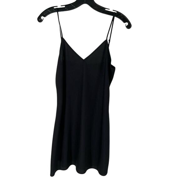 Women’s Size 2 Jonathan Simkhai Black V-Neck Slip Dress Shirt Minimalist - Picture 1 of 4